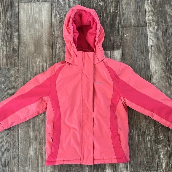 YINGJIELIDE Girl's Waterproof Ski Jacket,Kids Outdoor windproof Jacket,Fleec 5-6